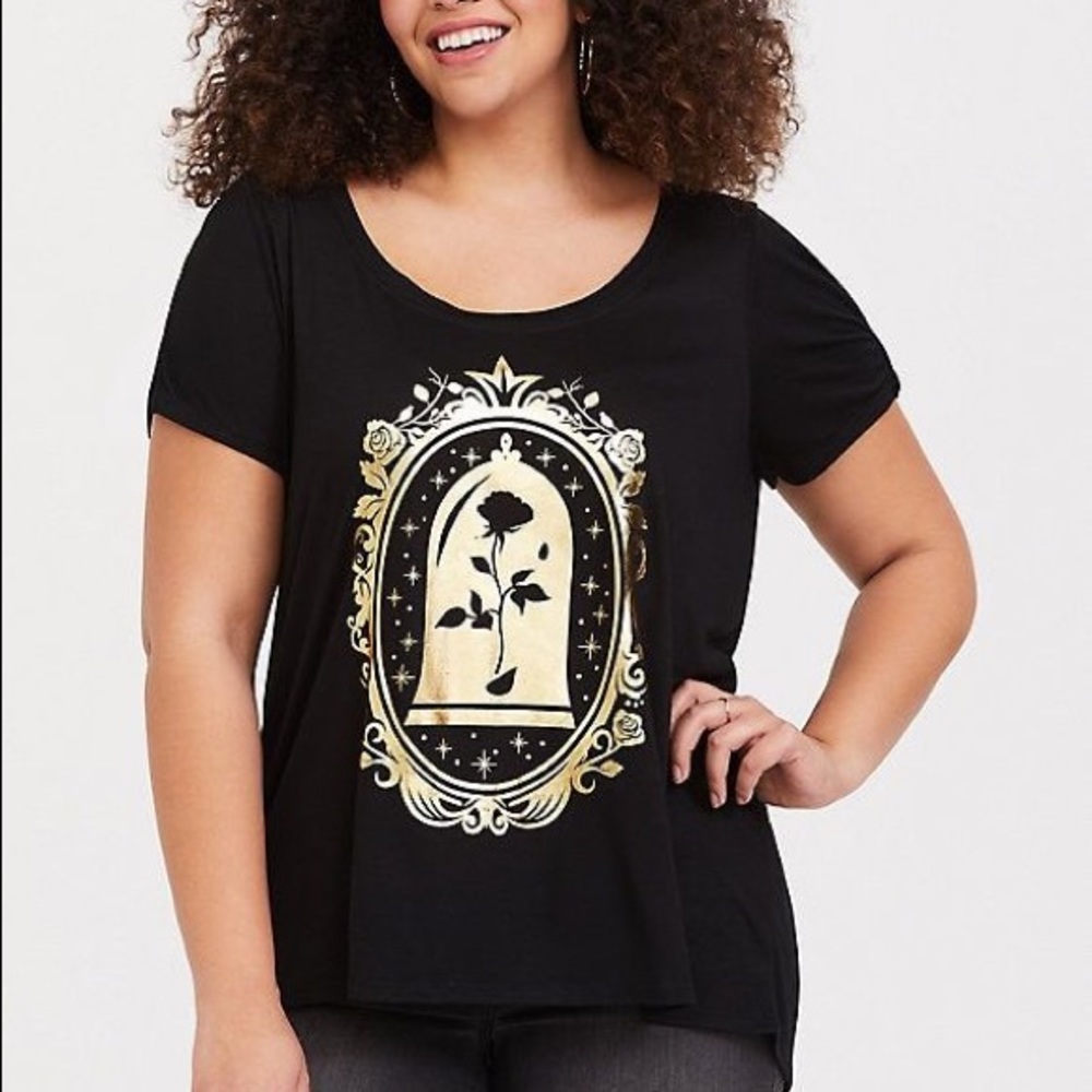 Beauty and The Beast Golden Rose Tee